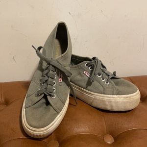Superga 2790 Grey Sneakers, Sz 8.5